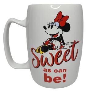 Disney Parks Coffee Mugs, Minnie Mouse "Sweet As Can Be" Ceramic Drinking Cup